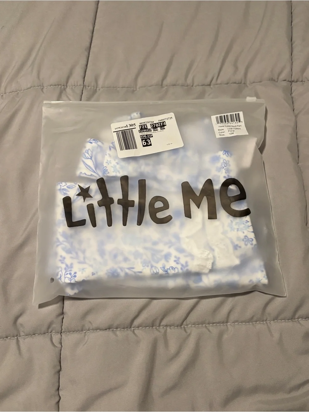 Cotton Floral Bodysuit, Leggings & Headband Set (12M)